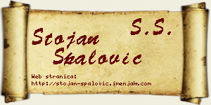 Stojan Spalović vizit kartica